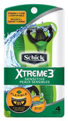 Schick Mens Xtreme3 Razor Sensitive Disposable 4 Count