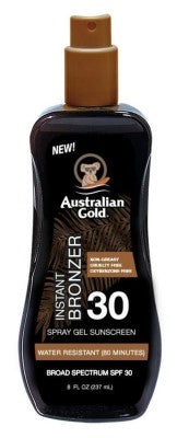 Australian Gold Spf#30 Spray Gel With Bronzer 8oz