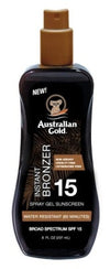 Australian Gold Spf#15 Spray Gel With Instant Bronzer 8oz