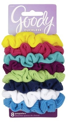 Goody #24856 Ouchless Jersey Scrunchies 8 Count (4in)