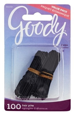 Goody #48259 Hair Pins Black 100 Count (6in)