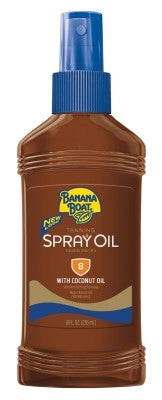 Banana Boat Spf#08 Spray Oil Pump 8oz Water Resistant