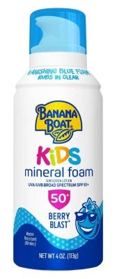 Banana Boat Spf#50+ Kids Mineral Foam Berry Blast 4oz