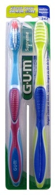 Gum Toothbrush Supreme Med Value Pack 2 Count (6in)