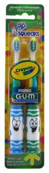 Gum Toothbrush Pip Squeaks 2 Count (6in)