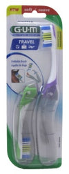 Gum Toothbrush Travel 2 Pack Folding Soft (6in)