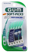 Gum Soft Picks 60 Count Advanced On The Go Case (6in)