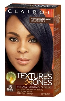 Clairol Text & Tone Kit #1B Silken Black