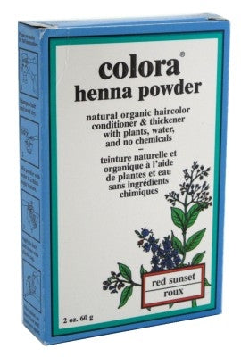 Colora Henna Powder Hair Color Red Sunset 2oz