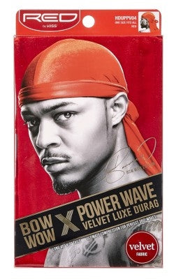 Kiss Red Durag Bow Wow Power Wave Velvet Red (3in)
