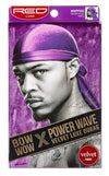 Kiss Red Durag Bow Wow Power Wave Velvet Purple (3in)