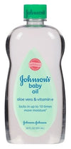 Johnsons Baby Oil Aloe &amp; Vitamin-E 20oz