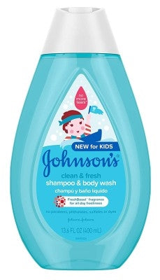 Johnsons Kids Shampoo & Body Wash 13.6oz Clean & Fresh