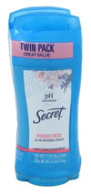 Secret Deodorant Powder Fresh Invisibl Solid 2.1oz Twin Pack