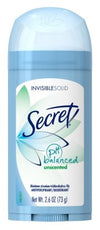 Secret Deodorant Unscented Solid 2.6oz