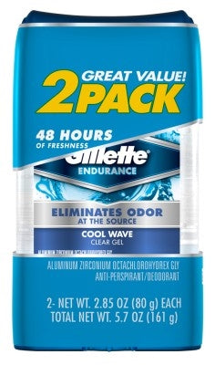 Gillette Deodorant Twin Pack Cool Wave 2.85oz Clear Gel