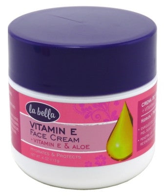 La Bella Crema Vitamin-E Face Cream With Aloe 4oz Jar