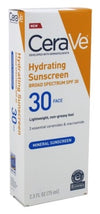 Cerave Sunscreen Hydrating Spf#30 Face 2.5oz