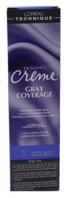 Loreal Excel Creme Color #3 Natural Black 1.74oz