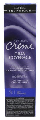 Loreal Excel Creme Color #9.1 Light Ash Blonde 1.74oz