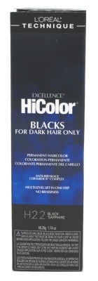 Loreal Excel Hicolor H22 Tube Black Sapphire 1.74oz