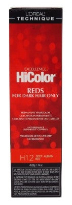 Loreal Excel Hicolor H12 Tube Deep Auburn Red 1.74oz