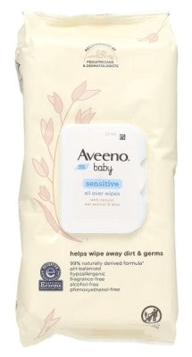 Aveeno Baby Wipes 64 Count Sensitive