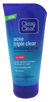 Clean &amp; Clear Acne Triple Clr Scrub Exfoliating 5oz Oil-Free