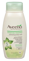 Aveeno Positively Radiant Body Wash Exfoliating 18oz