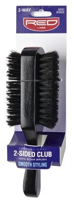 Kiss Red Pro Brush Club 2-Side Bristles (6in) 100% Boar