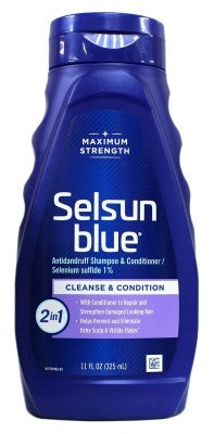 Selsun Blue Shampoo Naturals Dandruff 2-In-1 Strength 11oz