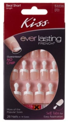 Kiss Everlasting French Nail Kit Real Short 28 Nails