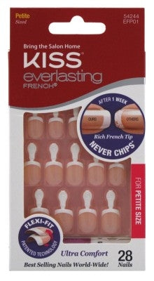 Kiss Everlasting French Nail Kit Petite 28 Nails