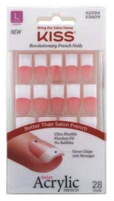 Kiss Salon Acrylic French Kit Team Player Long