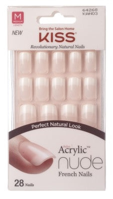 Kiss Salon Acrylic Nude French Nails 28 Count (Cashmere)