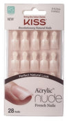 Kiss Salon Acrylic Nude French Nails 28 Count (Breathtaking)