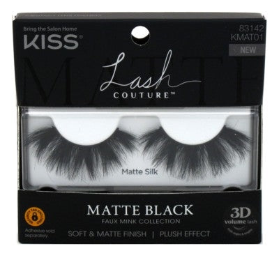 Kiss Lash Couture Matte Black Faux Mink 3D Matte Silk