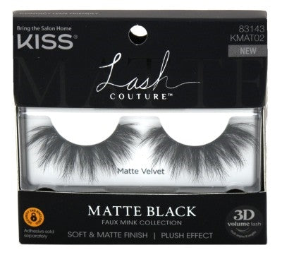 Kiss Lash Couture Matte Black Faux Mink 3D Matte Velvet