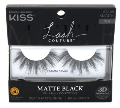 Kiss Lash Couture Matte Black Faux Mink 3D Matte Sheer