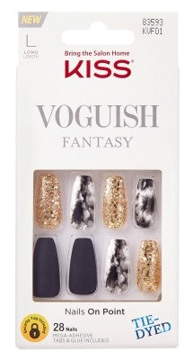 Kiss Voguish Fantasy Nails 28 Count Tie-Dyed Long