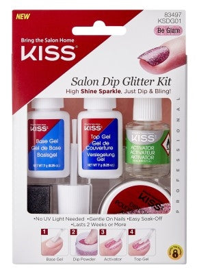 Kiss Salon Dip Glitter Kit .