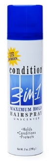 Condition 3-N-1 Aero Spray 7oz Max Hold Unscented W/Sunscreen