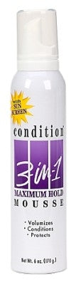 Condition 3-N-1 Mousse 6oz Maximum With Sunscreen
