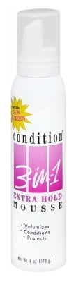 Condition 3-N-1 Mousse 6oz Extra-Hold With Sunscreen