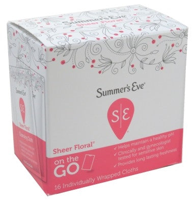 Summers Eve Cleansing Cloths 16 Count Sheer Floral