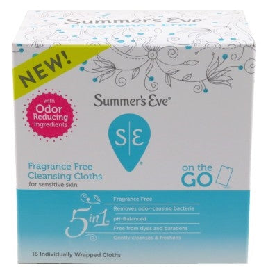 Summers Eve Cleansing Cloths 16 Count Fragrance-Free