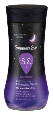 Summers Eve Cleansing Wash 12oz 5-In-1 Night-Time Lavendr