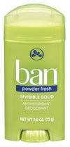 Ban Deodorant 2.6oz Invisible Solid Powder Fresh