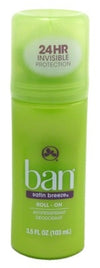 Ban Deodorant 3.5oz Roll-On 24 Hr Satin Breeze