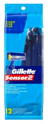 Gillette Mens Sensor 2 Disposable 12 Count